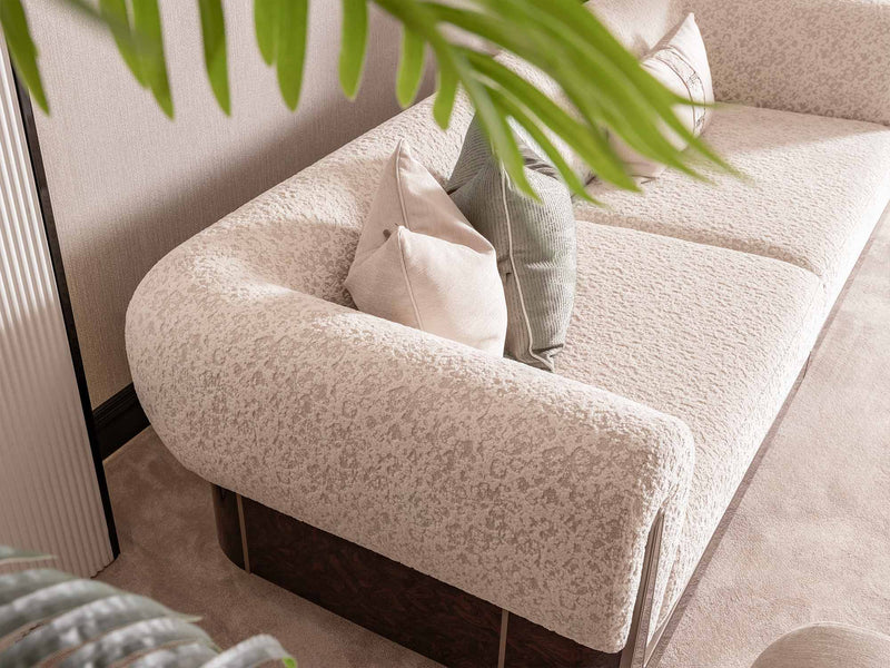 Senato Stationary Four Seater Lux Sofa in Cream - 200-GAB-SEN-4L