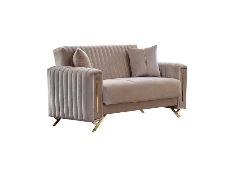 Senfoni Convertible Loveseat Beige in Beige - 101-SEN-TUR276-2