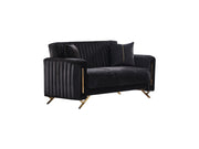 Senfoni Convertible Loveseat Black in Black - 101-SEN-LV900-2