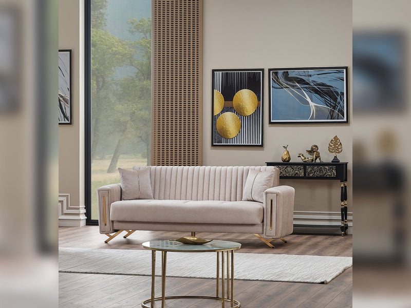 Senfoni Convertible Sofa Beige in Beige - 101-SEN-TUR276-3