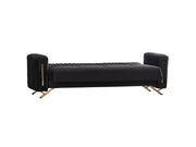 Senfoni Convertible Sofa Black in Black - 101-SEN-LV900-3