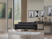 Senfoni Convertible Sofa Black in Black - 101-SEN-LV900-3
