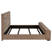 Senna Upholstered Queen Audio Flame Visualizer Bed Brown - 305811Q