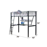 Senon Twin Loft Bed W/Desk - 37275