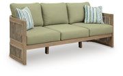 Serena Shores Beige/Green Outdoor Sofa with Cushion - PCP604-838