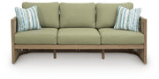 Serena Shores Beige/Green Outdoor Sofa with Cushion - PCP604-838