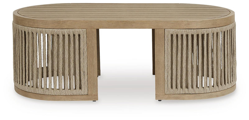 Serena Shores Beige Outdoor Coffee Table - PCP604-701