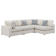 Serene 4-piece Upholstered Modular Sectional Sofa Beige - 551321-SETA