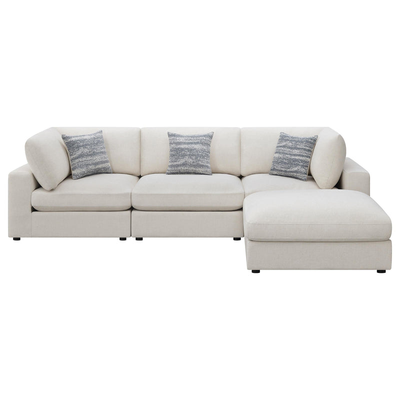 Serene 4-piece Upholstered Modular Sectional Sofa Beige - 551321-SETB
