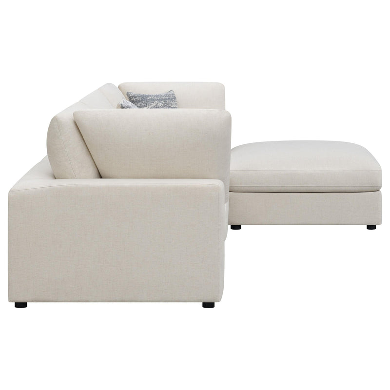 Serene 4-piece Upholstered Modular Sectional Sofa Beige - 551321-SETB