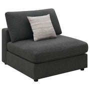 Serene 4-piece Upholstered Modular Sectional Sofa Charcoal - 551324-SETA