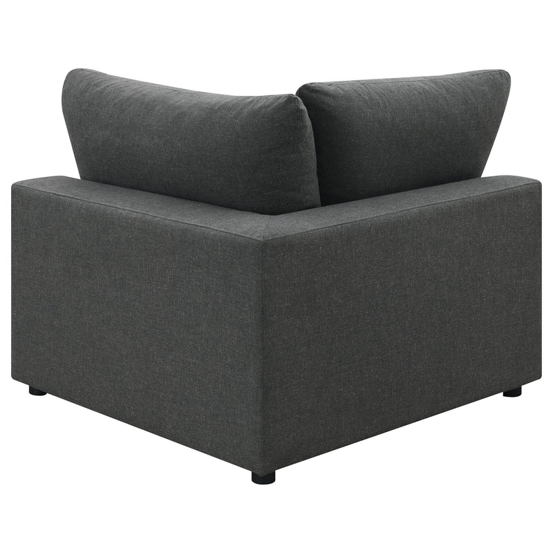 Serene 4-piece Upholstered Modular Sectional Sofa Charcoal - 551324-SETA