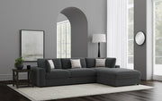Serene 4-piece Upholstered Modular Sectional Sofa Charcoal - 551324-SETB