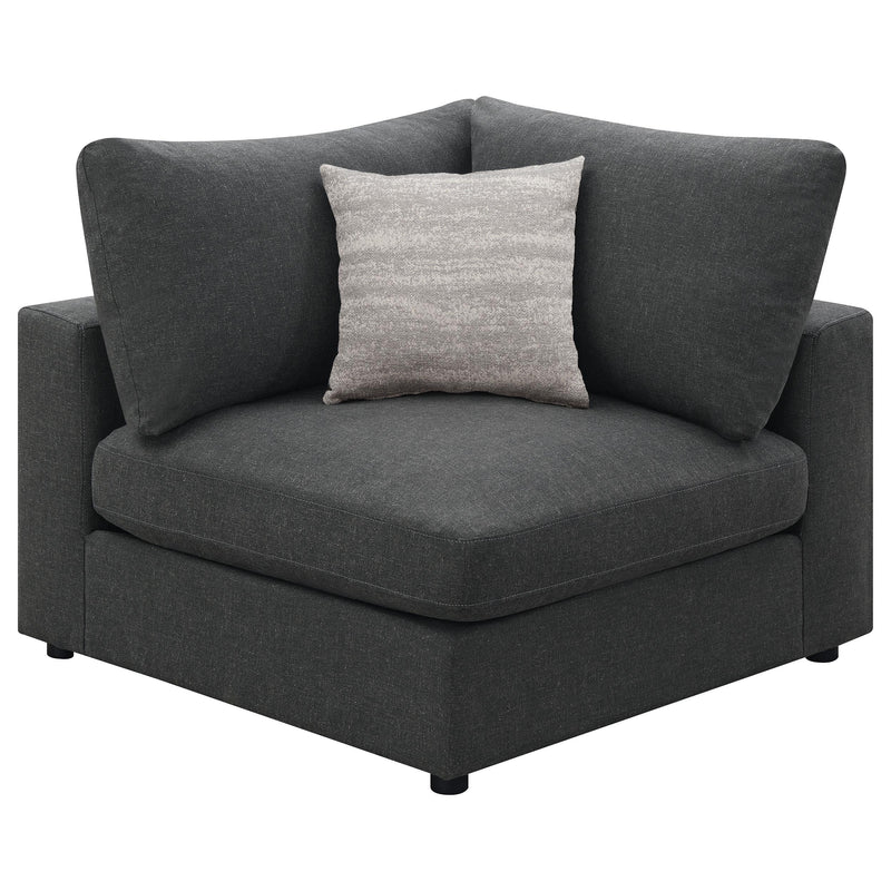 Serene 4-piece Upholstered Modular Sectional Sofa Charcoal - 551324-SETB