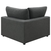 Serene 4-piece Upholstered Modular Sectional Sofa Charcoal - 551324-SETB