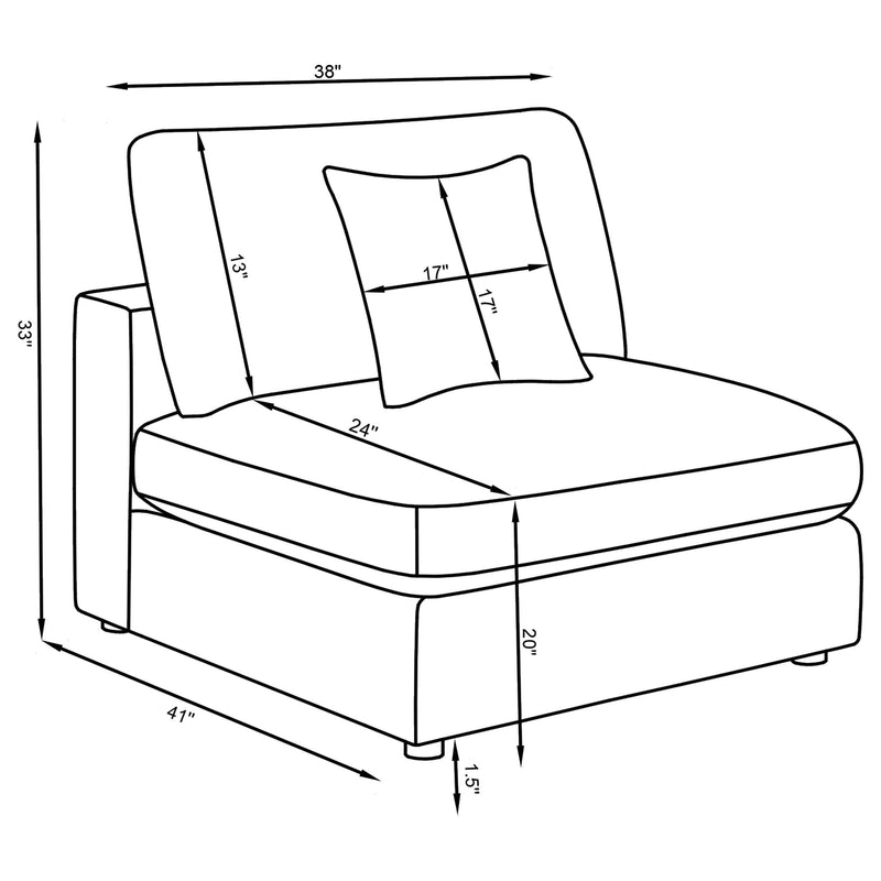 Serene 5-piece Upholstered Modular Sectional Sofa Beige - 551321-SETC