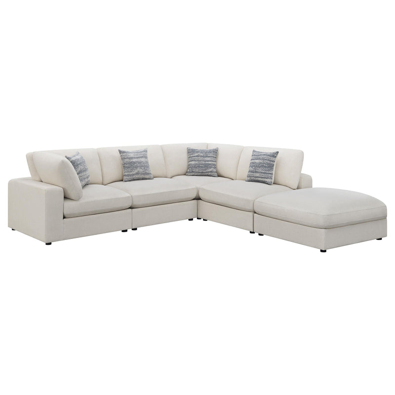 Serene 5-piece Upholstered Modular Sectional Sofa Beige - 551321-SETC