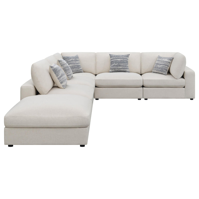 Serene 6-piece Upholstered Modular Sectional Sofa Beige - 551321-SET