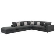Serene 6-piece Upholstered Modular Sectional Sofa Charcoal - 551324-SET