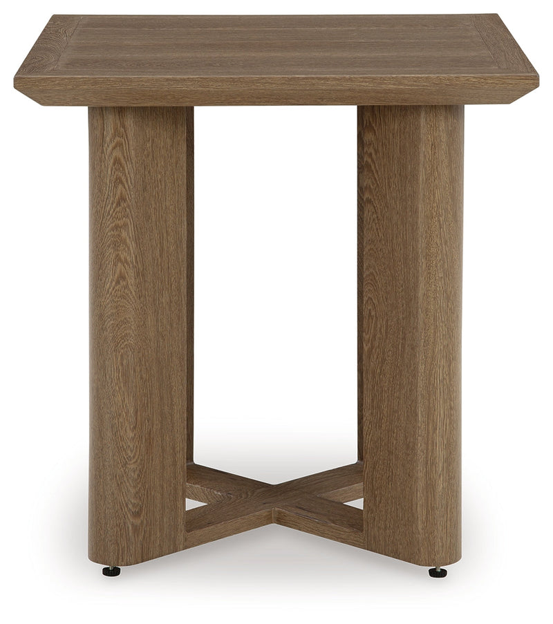 Serene Bay Dark Brown Outdoor End Table - P671-702
