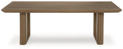 Serene Bay Outdoor Sofa and 2 Chairs with Coffee Table in Dark Brown/White from Ashley - Lara Furniture