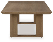 Serene Bay Outdoor Sofa and 2 Chairs with Coffee Table in Dark Brown/White from Ashley - Lara Furniture