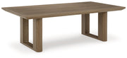 Serene Bay Outdoor Sofa and Loveseat with Coffee Table in Dark Brown/White from Ashley - Lara Furniture