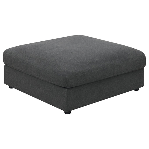 Serene Square Upholstered Ottoman Charcoal - 551326