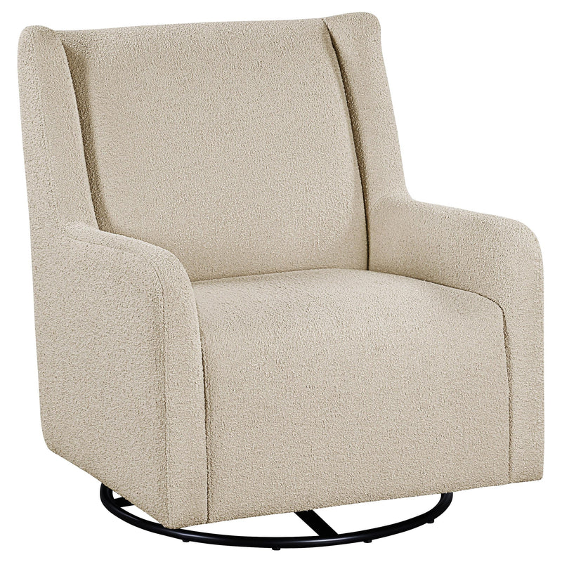 Serra Boucle Upholstered Swivel Glider Sandy Beige - 902453