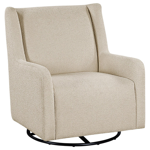 Serra Boucle Upholstered Swivel Glider Sandy Beige - 902453
