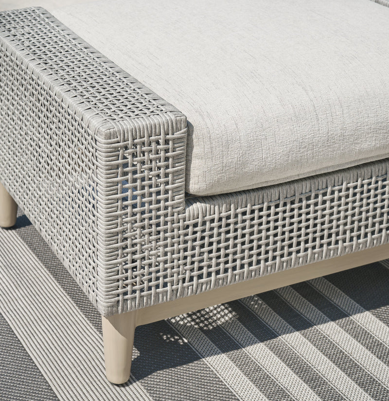 Seton Creek Outdoor Lounge Chair and Ottoman in Gray from Ashley - Lara Furniture