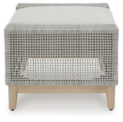 Seton Creek Outdoor Lounge Chair and Ottoman in Gray from Ashley - Lara Furniture