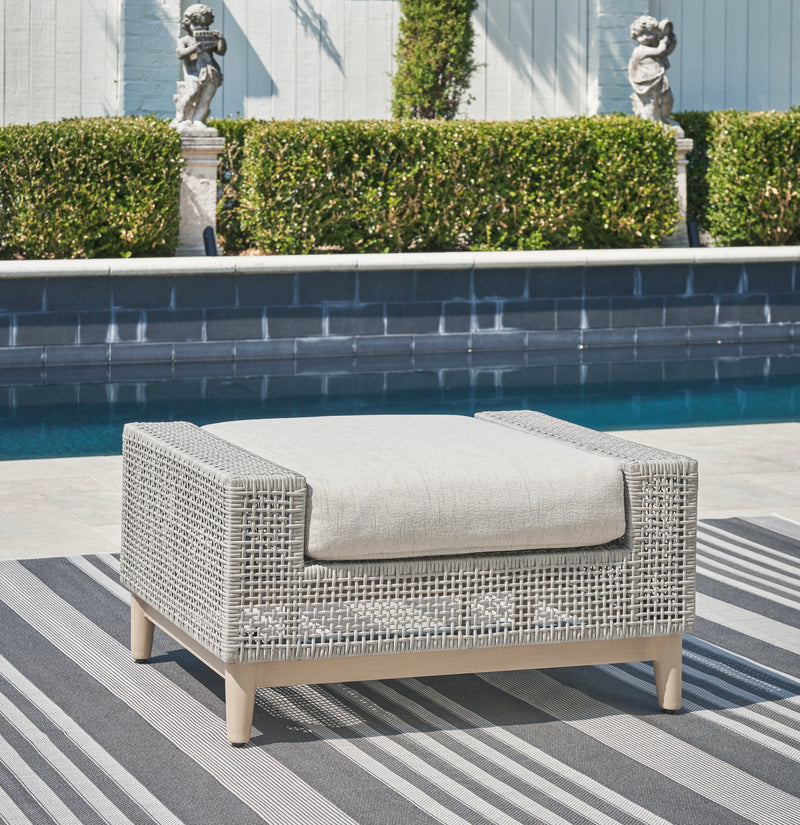 Seton Creek Outdoor Ottoman with Cushion - P798-814