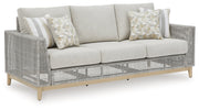 Seton Creek Outdoor Sofa and Loveseat in Gray from Ashley - Lara Furniture