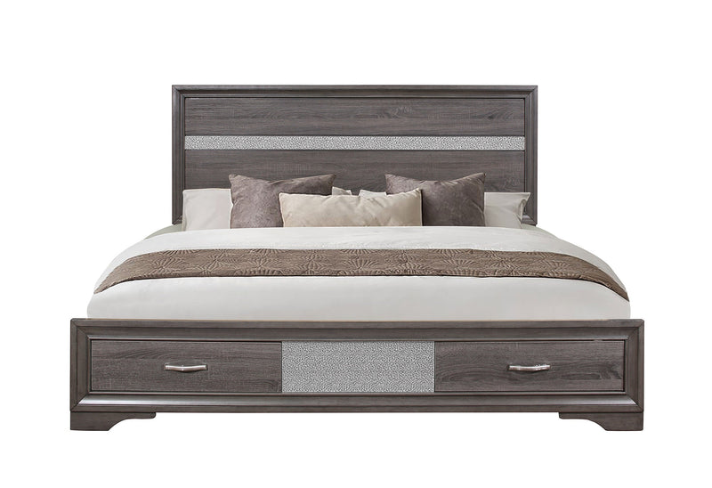 Seville Grey Full Bed - Lara FurnitureFull Bed