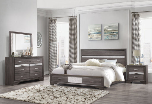 Seville Grey King Bed Group - Lara FurnitureKing Bed