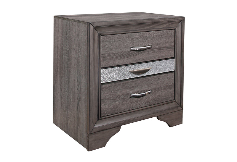Seville Grey Nightstand - Lara FurnitureNightstand