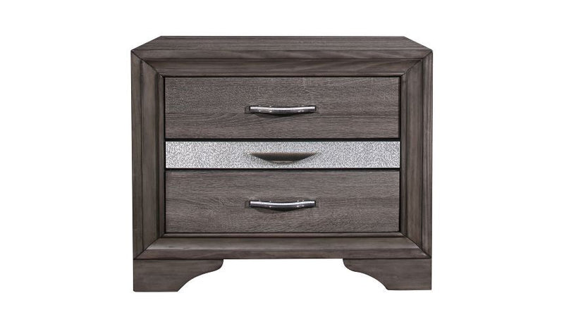 Seville Grey Nightstand - Lara FurnitureNightstand