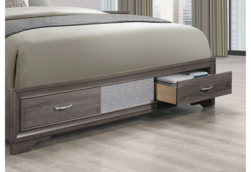 Seville Grey Queen Bed - Lara FurnitureQueen Bed
