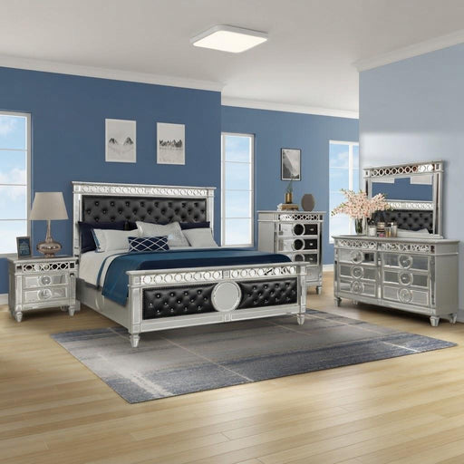 Sewanee - Black Upholstered PU King Bed - B200-K-Bed-Black