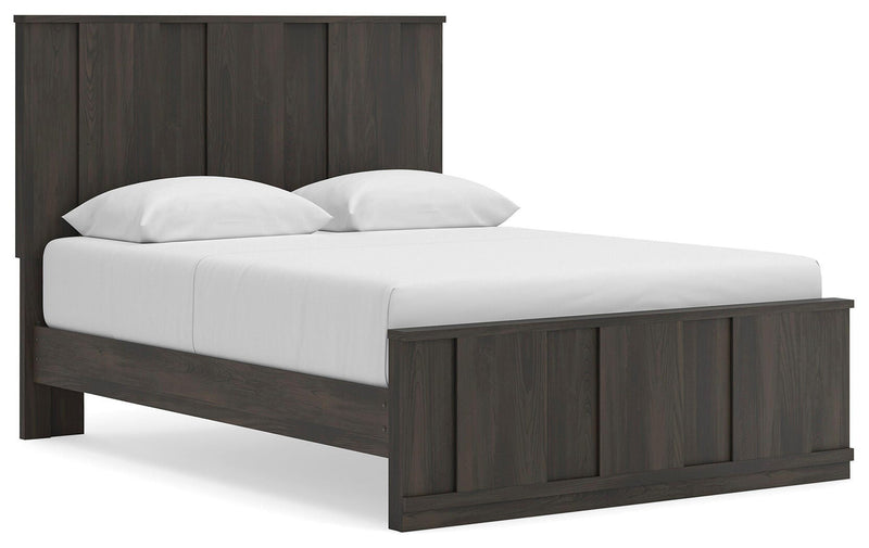 Shaehartin Dark Brown Queen Panel Platform Bed - PCB3167B4