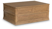 Sharlance Coffee Table with 1 End Table in Light Brown - PKG022052