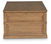 Sharlance Coffee Table with 2 End Tables in Light Brown - PKG022053