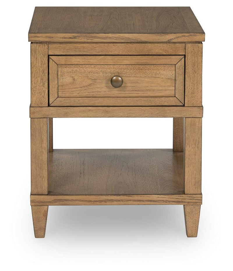 Sharlance Light Brown End Table - T655-3