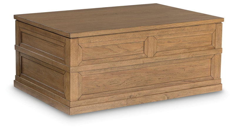 Sharlance Light Brown Lift-Top Coffee Table - T655-9