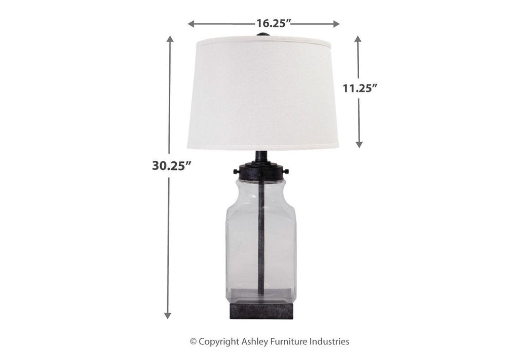Sharolyn Transparent/Silver Finish Table Lamp - Gate FurnitureTable Lamp
