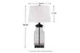 Sharolyn Transparent/Silver Finish Table Lamp - Gate FurnitureTable Lamp