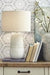 Shavon Beige/White Table Lamp - Gate FurnitureTable Lamp