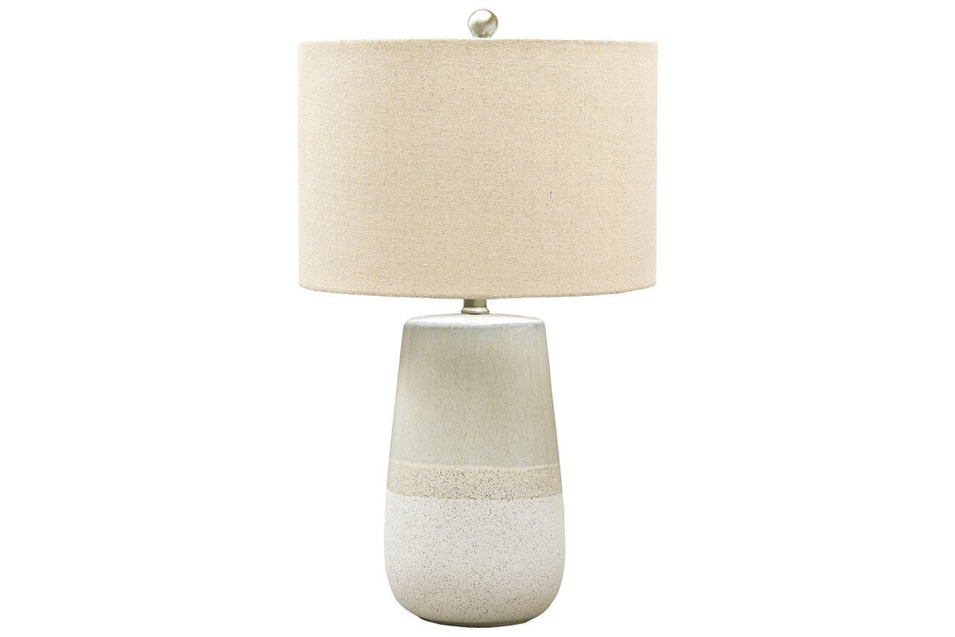 Shavon Beige/White Table Lamp - Gate FurnitureTable Lamp