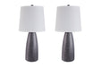 Shavontae Gray Table Lamp (Set of 2) - Gate FurnitureTable Lamp Pair